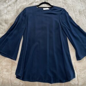 Silk navy blue Zimmermann blouse